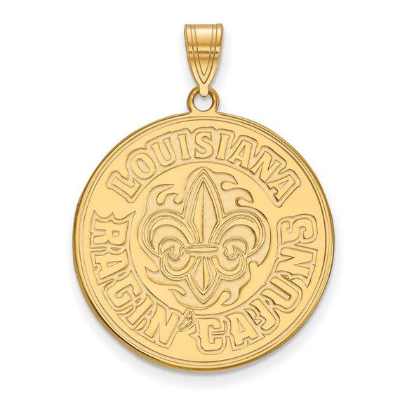 14k Yellow Gold U. of Louisiana at Lafayette XL Pendant